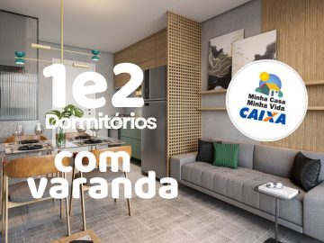 1 e 2 dormitrios com varanda