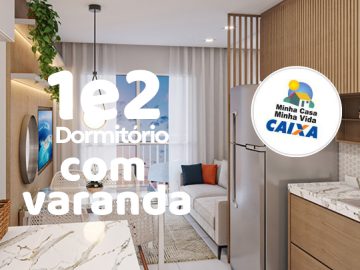 1 e 2 dormitrios com varanda
