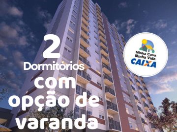 Apartamentos de 2 dormitrios com opo de varanda e vaga