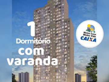 Apartamenrtos de 1 dormitrio com varanda